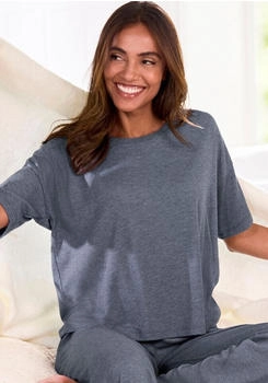 Vivance Dreams T-Shirt weicher Rippqualität grau anthrazit
