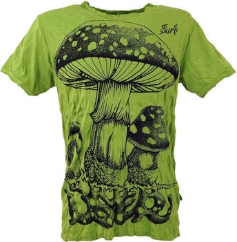 Guru-Shop T-Shirt Fliegenpilz lemon