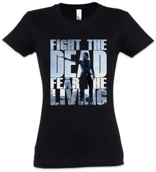 Urban Backwoods Fight The Dead Fear The Living III Damen T-Shirt schwarz