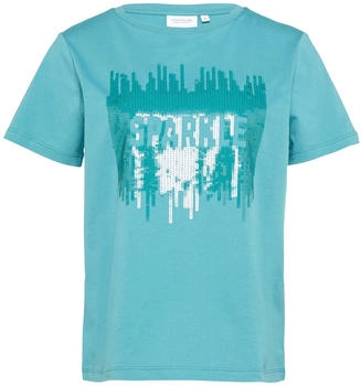 Comma Identity Damen T-Shirt himmelblau