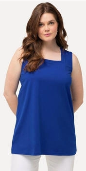 Ulla Popken Longshirt Classic Fit Carree-Ausschnitt ärmellos kobaltblau