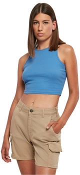 Urban Classics Damen Rib Bauchfreies Shirt X-Cut