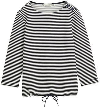 Tom Tailor Langarmshirt mit Knopf-Details offwhite navy regular stripe (1045536)