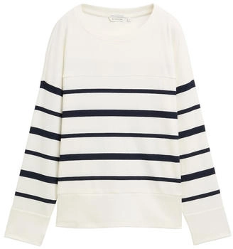 Tom Tailor Ripp Langarmshirt mit Bio-Baumwolle offwhite blue irregular stripe (1045550)