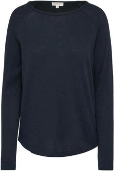 S.Oliver Langarmshirt mit Raglan&auml;rmeln und Flammgarnstruktur (2157891) blau