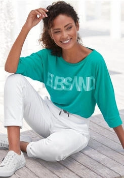 Elbsand 4-Arm-Shirt Logodruck baumwoll-mix seaweed teal