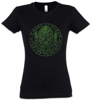 Urban Backwoods Cthulhu Runes Damen T-Shirt schwarz