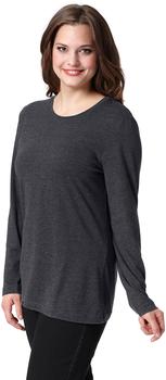 Ulla Popken Langarm-shirt anthrazit melange