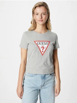 Guess T-Shirt grau knallrot schwarz weiß