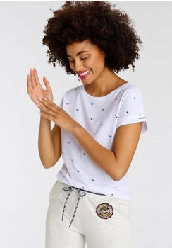 KangaROOS Shirt kurzärmelig weiß Print