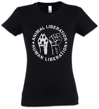 Urban Backwoods Animal Liberation Damen T-Shirt schwarz