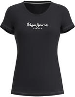 Pepe Jeans T-Shirt New Virginia PL505202 Schwarz Slim Fit Female