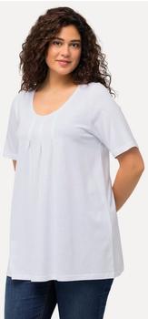 Ulla Popken Zierfalten A-Linie T-Shirt schneeweiß