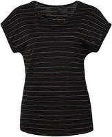 Vivance Rundhalsshirt "mit kupferfarbenen Lurex-Streifen" aus weicher