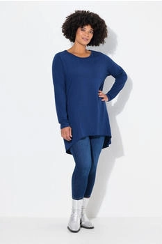 Angel of Style T-Shirt Longshirt bequeme Passform Rundhals Langarm dunkelblau