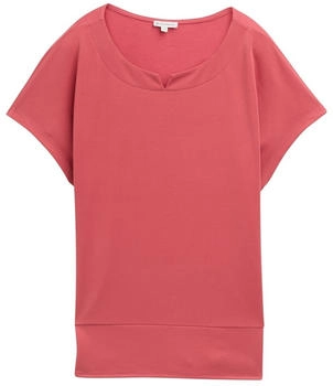 Tom Tailor T-Shirt aus Materialmix Berry Red (1040547)