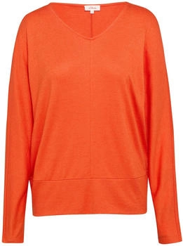 S.Oliver Langarmshirt mit Fledermaus&auml;rmeln und breitem Bund (2156431) orange