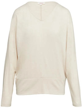 S.Oliver Langarmshirt mit Fledermaus&auml;rmeln und breitem Bund (2156431) beige