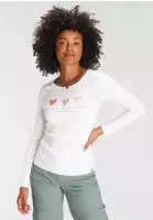 KangaROOS Longsleeve Langarm, sehr figurbetont und h&uuml;ftbedeckend, mit