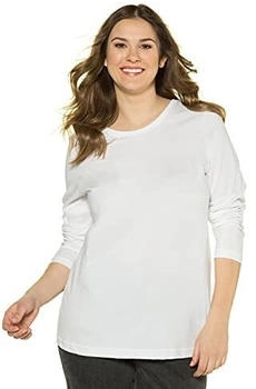Ulla Popken Langarm-shirt schneeweiß