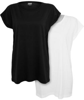 Urban Classics Damen T-Shirt Extended Shoulder Tee 2er Pack