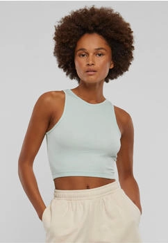 Urban Classics Cropped Rib Top grün