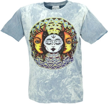 Guru-Shop No time T-Shirt sonne-mond blaugrau