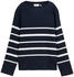 blue offwhite irregular stripe