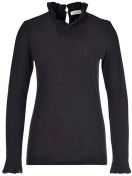 Rich & Royal Longsleeve Rüschen schwarz