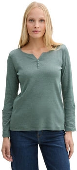 Tom Tailor Langarmshirt Bio-Baumwolle grün meliert