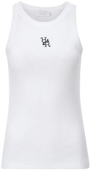 Rich & Royal Organic Rib Top Branded weiß