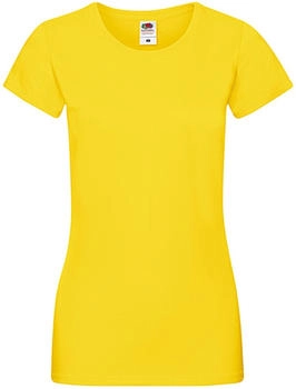 Fruit of the Loom T-Shirt 'Sofspun extra weich sonnengelb