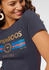 KangaROOS T-Shirt Kurzarm unifarben bedruckt blau