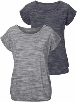 Beach Time by Otto Damen T-Shirts graumeliert schwarzmeliert