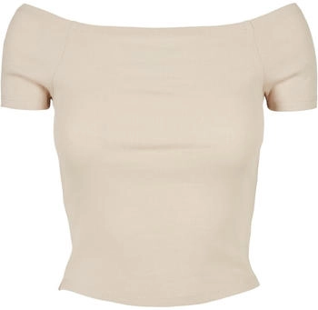 Urban Classics Off Shoulder Rib Top tr&auml;gerlos
