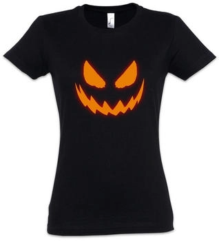 Urban Backwoods Glowing Halloween Pumpkin T-Shirt schwarz