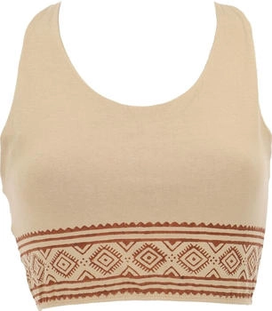 Guru-Shop Goa Psytrance Bikini Top Boho Top Yoga Bra camel