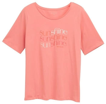 Tom Tailor Plus Size - T-Shirt mit Print rosewood pink (1048231_14980)