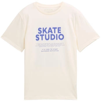 Tom Tailor T-Shirt mit Print Wool White (1046344_12906)