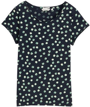 Tom Tailor T-Shirt mit Rundhalsausschnitt navy green dots (1047058_37823)