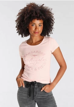KangaROOS Print-Shirt sehr figurbetonter Schnitt rosa