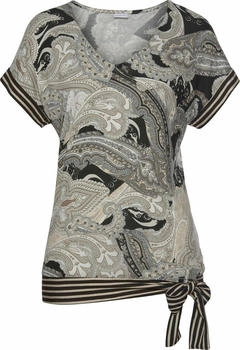 Lascana Shirt beige hellbeige taupe schwarz