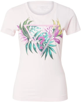 Guess W5GI07J1314 rosa blumen T-shirt