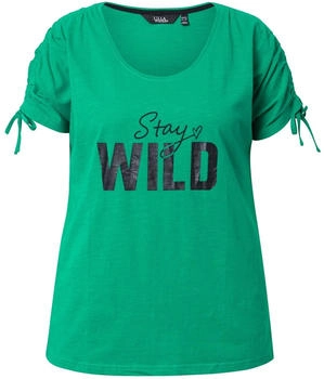 Ulla Popken T-Shirt smaragd schwarz