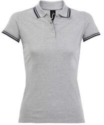 Sol's Polo Shirt Pasadena grau meliert navy