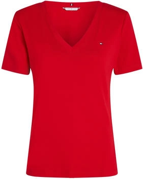 Tommy Hilfiger Slim V-Neck T-Shirt (WW0WW40584) red