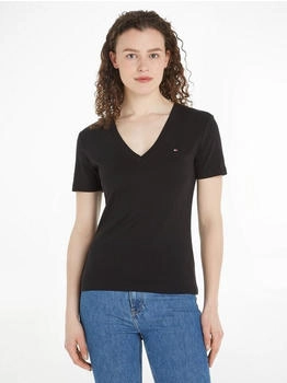Tommy Hilfiger Slim V-Neck T-Shirt (WW0WW40584) black