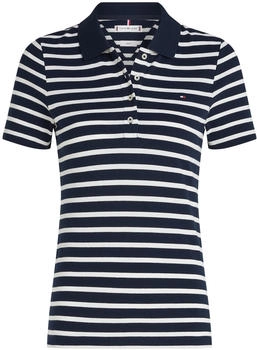 Tommy Hilfiger 1985 Slim Pique Polo (WW0WW43225) Dark Night Navy/ Ecru Stp