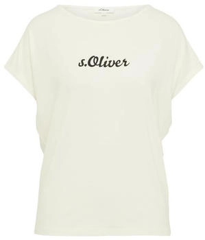 s.Oliver Fließendes Jersey-Shirt mit Artwork und überschnittenen Schultern creme 2165897.02D0.
