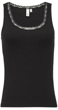 s.Oliver Ripptop mit Spitze am Ausschitt schwarz 2162985.9999.